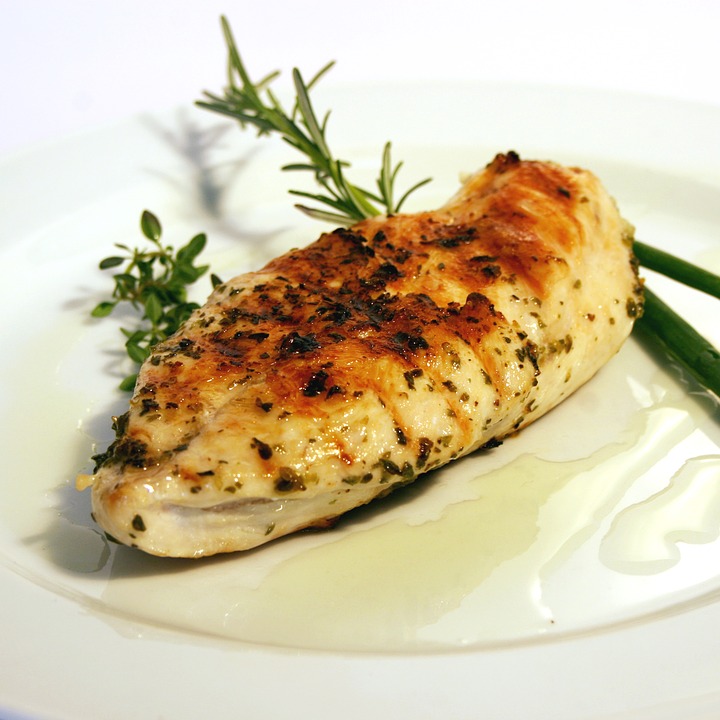 https://pixabay.com/en/chicken-plate-filet-roast-food-1812604/