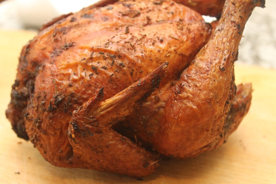 https://pixabay.com/en/chicken-roasted-chicken-food-meat-875268/
